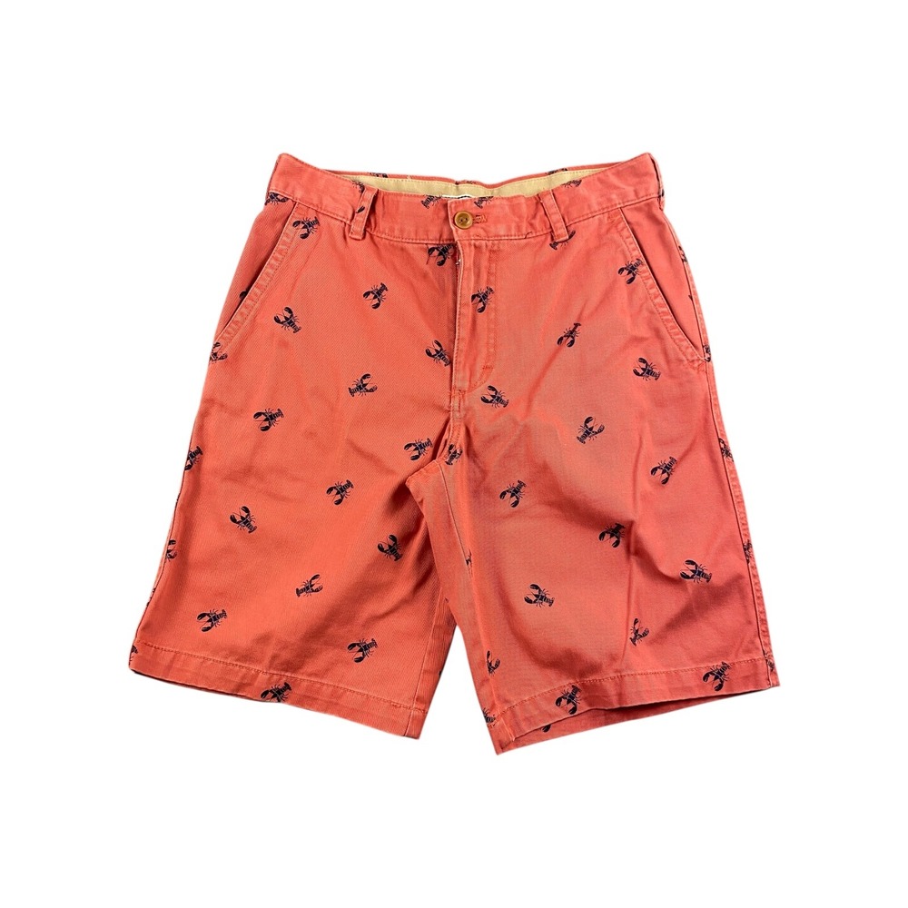 IZOD‎ Saltwater Lobster Print Chino Shorts Men's Size 30 Coral Red